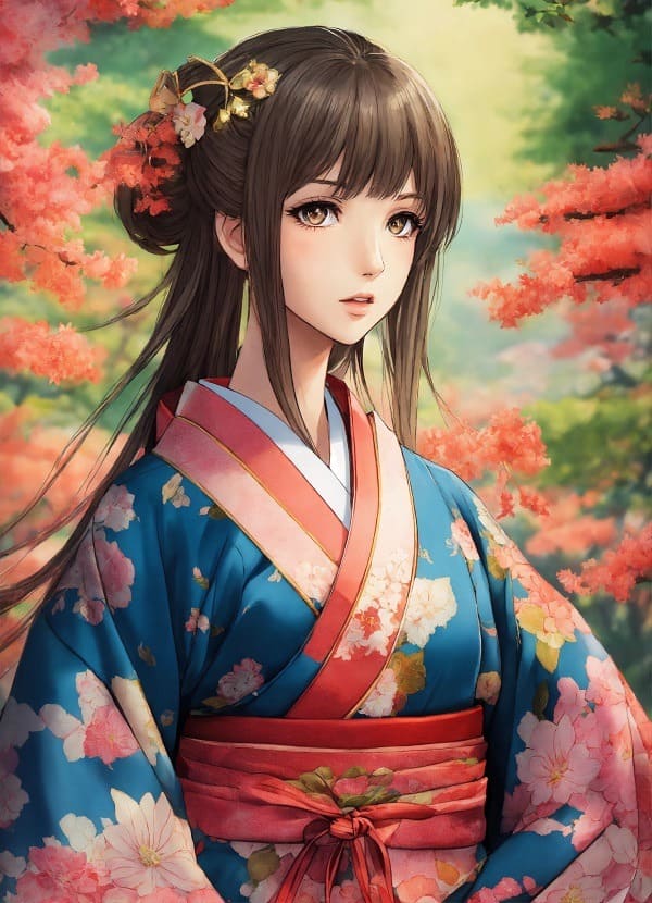 Hình ảnh kimono Nhật Bản anime 13