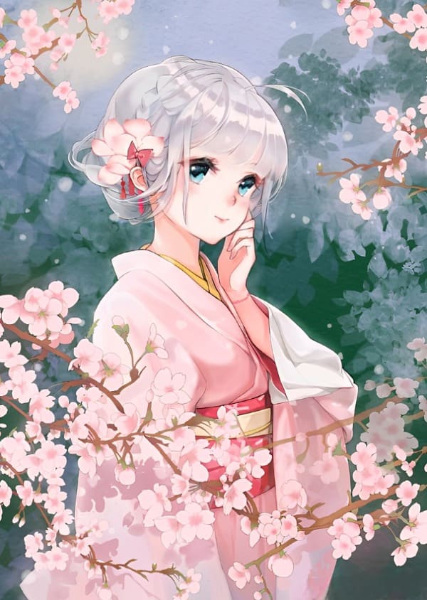 Hình ảnh kimono Nhật Bản anime 3