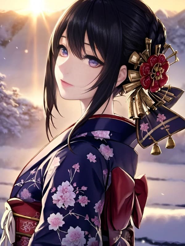 Hình ảnh kimono Nhật Bản anime 5