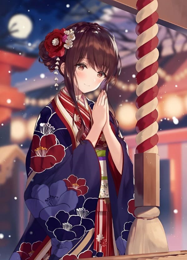 Hình ảnh kimono Nhật Bản anime 7