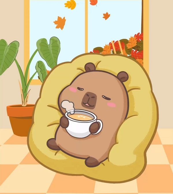 Hình capybara cute chibi