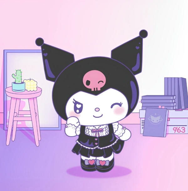 Hình nền Kuromi màu tím