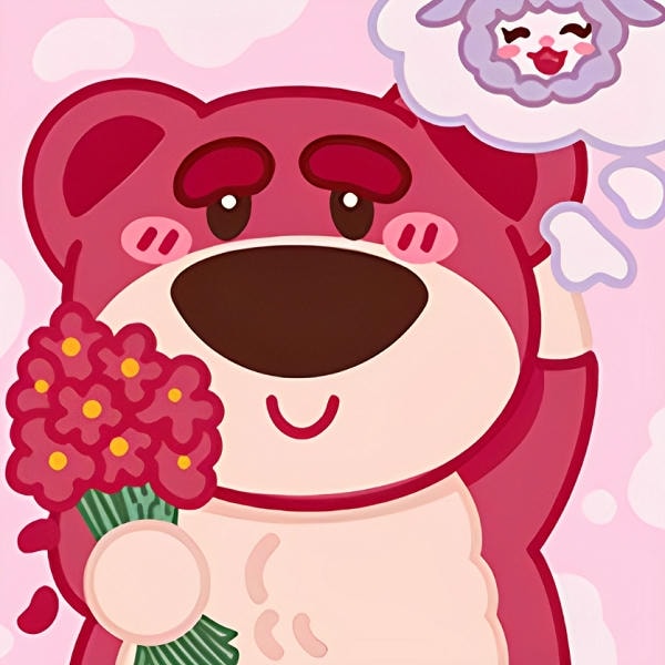 Lotso hình nền gấu dâu siêu đáng yêu